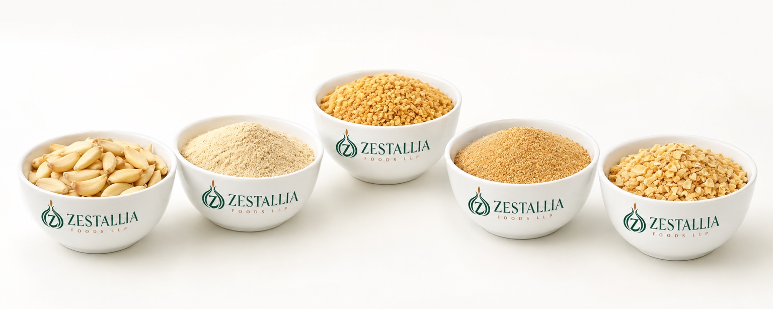 Dehydrated Garlic product range